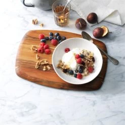TeakHaus Edge Grain Cutting Board W/Rounded Edge (Medium) | 14" X 9.5" X 0.55" -Cookware & Knives Shop 02.6 elegant 203