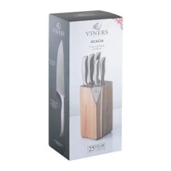 Viners 5-Piece Knife Block Set | Acacia -Cookware & Knives Shop 0305.185 2 1