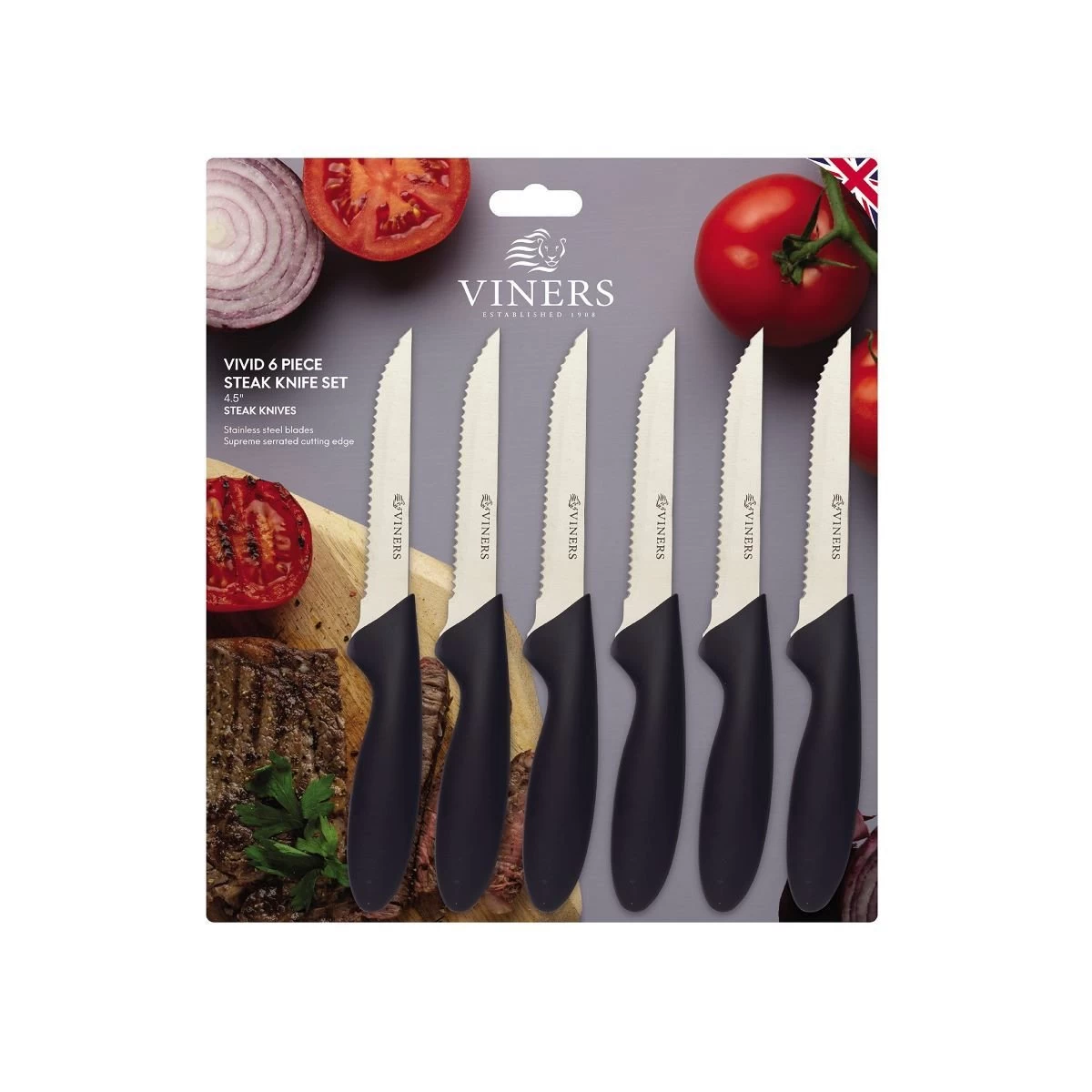 Viners Vivid Steak Knife Set | 6-Piece 4 Viners Vivid Steak Knife Set | 6-Piece - Image 2