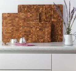 TeakHaus End Grain Cutting/Serving Board + Juice Canal (Rectangle) | 18" X 14" X 1" -Cookware & Knives Shop 08.1 scandi