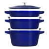 Staub Stackable Cocotte, Braiser, And Grill Pan With Lid | Dark Blue -Cookware & Knives Shop 1010769 1