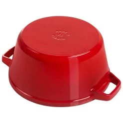 Staub Stackable Cocotte, Braiser, And Grill Pan With Lid | Cherry 18 Staub Stackable Cocotte, Braiser, And Grill Pan With Lid | Cherry -Cookware & Knives Shop 1010887 4