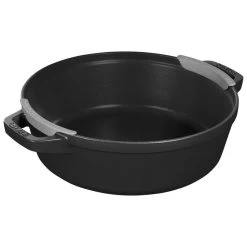 Staub Stackable Cocotte, Braiser, And Grill Pan With Lid | Black -Cookware & Knives Shop 1021322 7