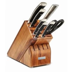 Wusthof Classic Ikon 8-Piece Knife Block Set | Acacia