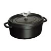 Staub 5.75 Qt. Oval Coq Au Vin Cocotte/Dutch Oven | Matte Black -Cookware & Knives Shop 1123123 1