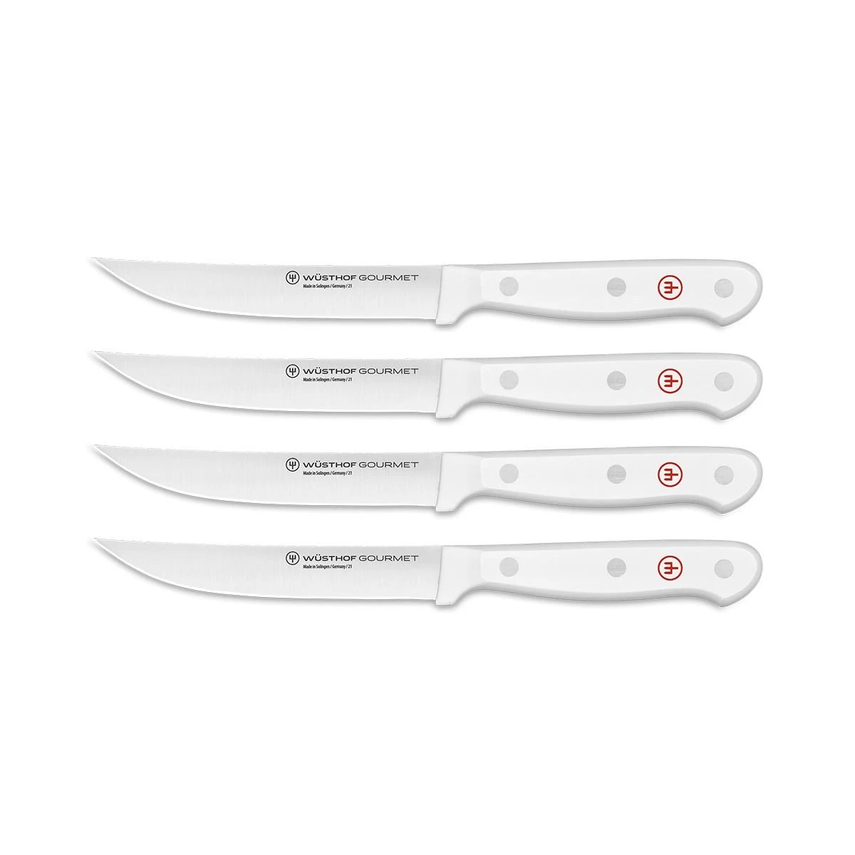 Wusthof Gourmet 4-Piece Steak Knife Set | White Handles 3 Wusthof Gourmet 4-Piece Steak Knife Set | White Handles