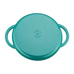Staub 10" Cast Iron Pure Grill Pan | Turquoise -Cookware & Knives Shop 12030105 3