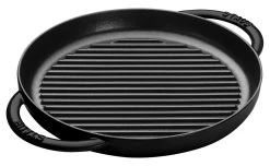 Staub 10" Cast Iron Pure Grill Pan | Multiple Colors Available -Cookware & Knives Shop 1203023 pure grill black 1