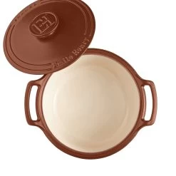 Emile Henry 4-Quart Sublime Stewpot | Sienna -Cookware & Knives Shop 144740 sublime dutch oven top open