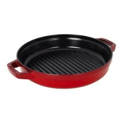 Staub Stackable Cocotte, Braiser, And Grill Pan With Lid | Cherry 15 Staub Stackable Cocotte, Braiser, And Grill Pan With Lid | Cherry -Cookware & Knives Shop 14552606 03