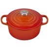 Le Creuset 2 Qt. Round Signature Cast Iron Dutch Oven With Stainless Steel Knob | Flame Orange -Cookware & Knives Shop 182ss