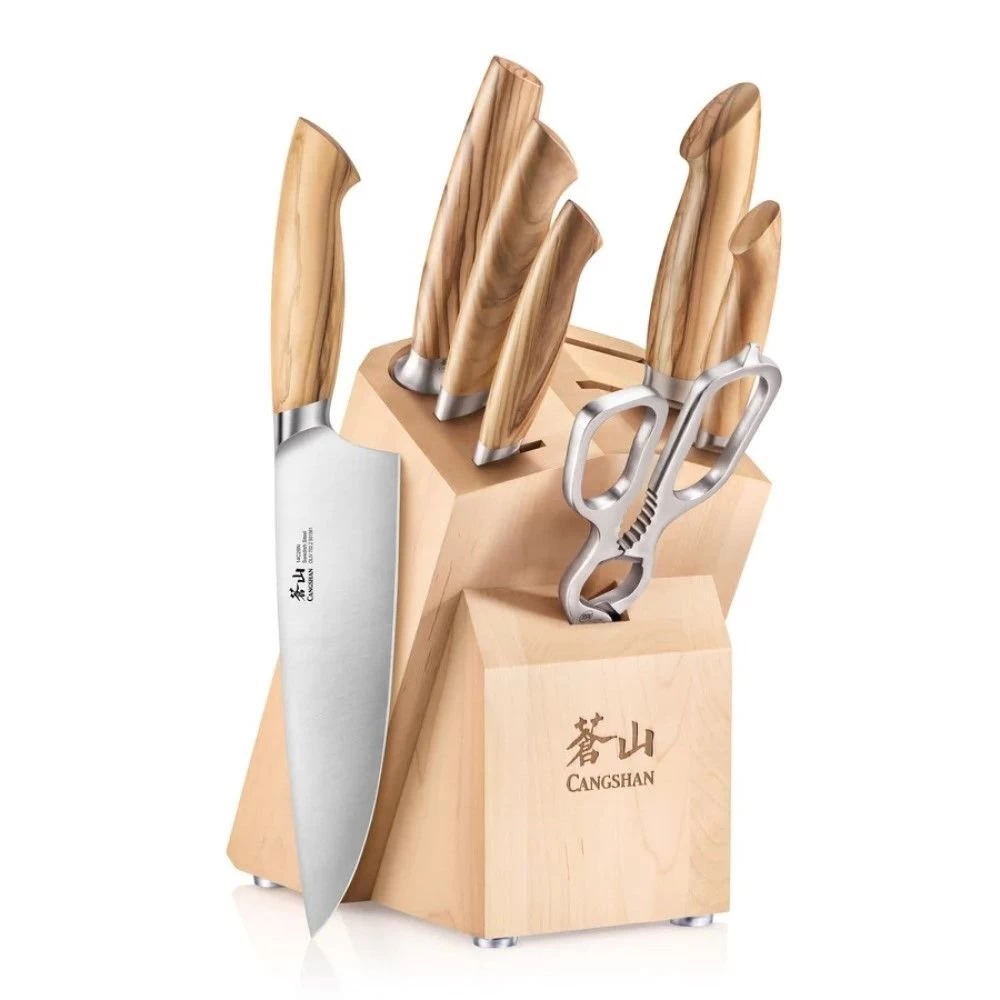 Cangshan Cutlery Oliv Series 8-Piece Knife Block Set 3 Cangshan Cutlery Oliv Series 8-Piece Knife Block Set