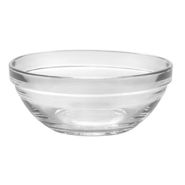 Duralex Lys Stackable 1/2-Quart Clear Glass Bowls - Set Of 6 3 Duralex Lys Stackable 1/2-Quart Clear Glass Bowls - Set Of 6