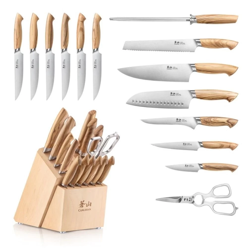 Cangshan Cutlery Oliv Series 15-Piece Knife Block Set 4 Cangshan Cutlery Oliv Series 15-Piece Knife Block Set - Image 2