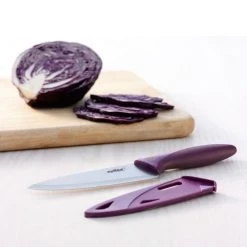 Zyliss 5" Utility Knife With Cover | Purple 9 Zyliss 5" Utility Knife With Cover | Purple -Cookware & Knives Shop 31380 3 1