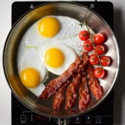 Hestan CopperBond Induction Cookware 12.5" Open Skillet -Cookware & Knives Shop 31591 hcb hestan copperbond large 12.5 inch open skillet in action