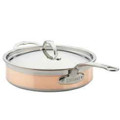 Hestan CopperBond Induction Cookware 3.5 Qt Covered Saute With Helper Handle -Cookware & Knives Shop 31598 hcb copperbond 3.5qt saute pan with helper handle