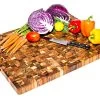 TeakHaus End Grain Carving Board W/Hand Grip (Rectangle) | 24" X 18" X 1.5" 2 TeakHaus End Grain Carving Board W/Hand Grip (Rectangle) | 24" X 18" X 1.5" -Cookware & Knives Shop 332 proteak end grain cutting board 24x18 1