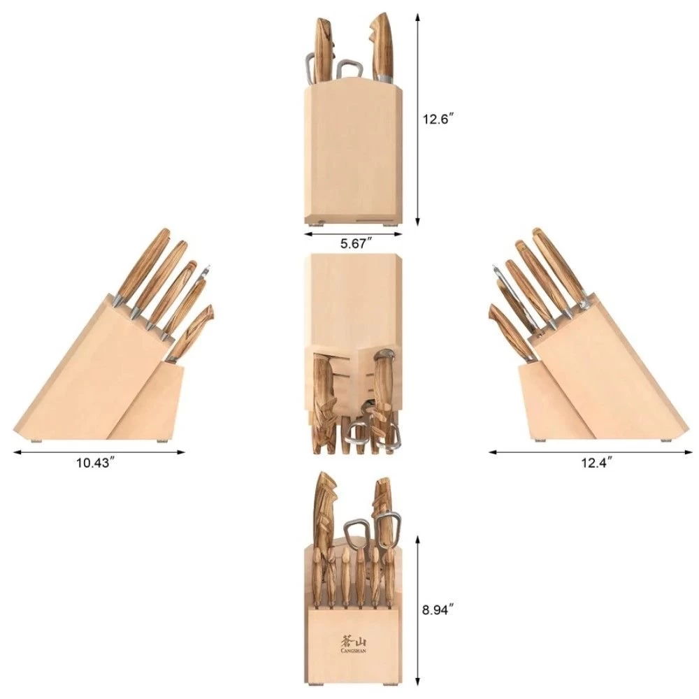 Cangshan Cutlery Oliv Series 15-Piece Knife Block Set 5 Cangshan Cutlery Oliv Series 15-Piece Knife Block Set - Image 3