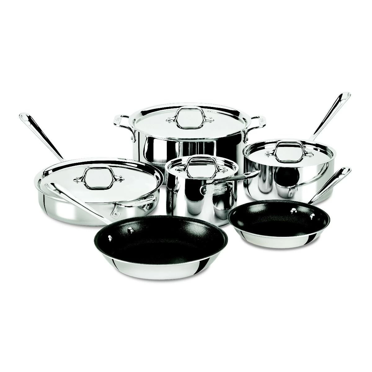 All-Clad D3 Stainless Steel Nonstick Cookware Set | 10-Piece 4 All-Clad D3 Stainless Steel Nonstick Cookware Set | 10-Piece - Image 2