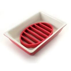 Norpro Silicone Roasting Rack | 9" X 6" -Cookware & Knives Shop 405 norpro s red silicone roasting rack 9x6