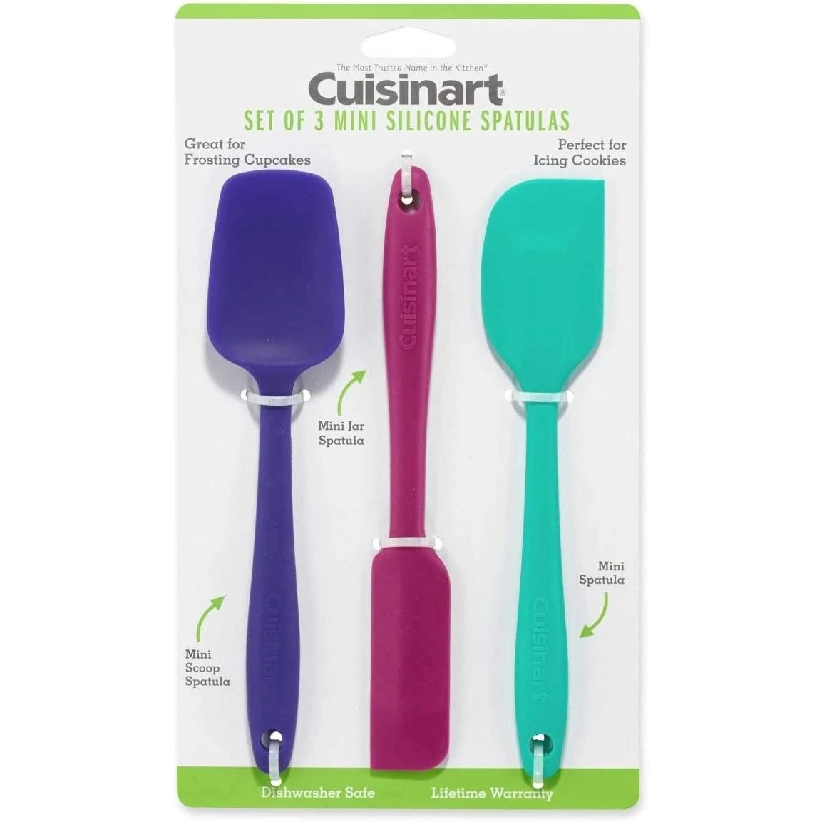 Cuisinart 3-Piece Mini Spatula Set | Deep Jewel 3 Cuisinart 3-Piece Mini Spatula Set | Deep Jewel