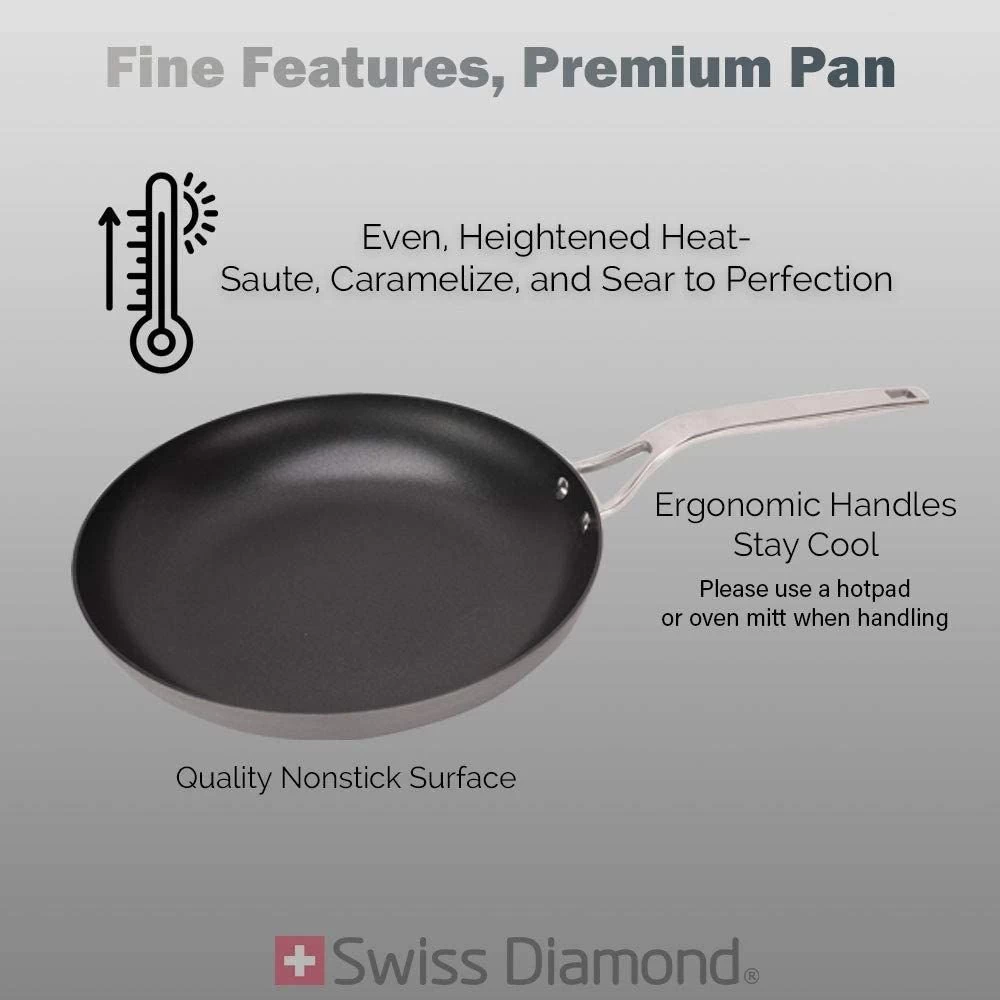 Swiss Diamond | Hard Anodized Induction 8" Nonstick Frypan 6 Swiss Diamond | Hard Anodized Induction 8" Nonstick Frypan - Image 4