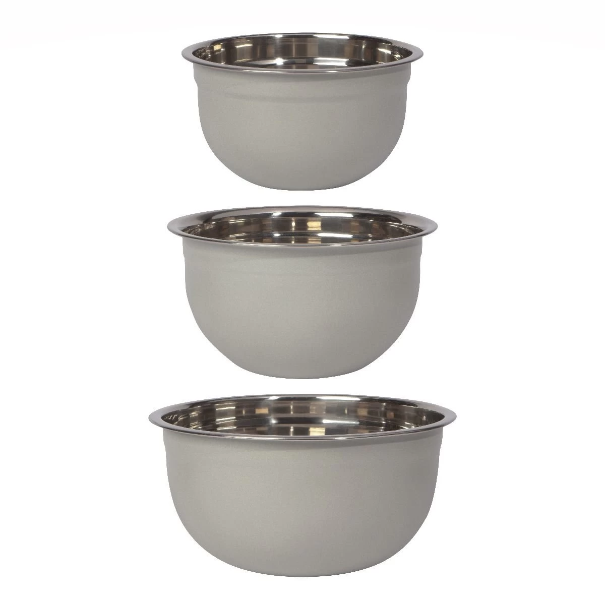 Now Designs By Danica Stainless Steel Mixing Bowls (Set Of 3) | Matte Fog 3 Now Designs By Danica Stainless Steel Mixing Bowls (Set Of 3) | Matte Fog