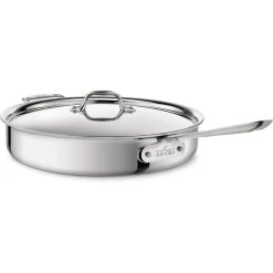 All-Clad D3 Stainless Steel 6-Quart Saute Pan With Lid