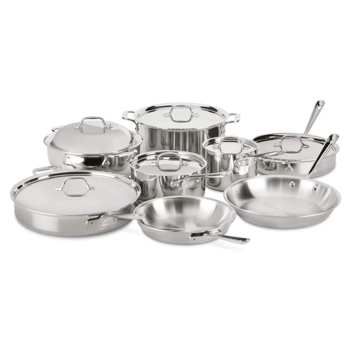 All-Clad D3 Stainless Steel Cookware Set | 14-Piece 3 All-Clad D3 Stainless Steel Cookware Set | 14-Piece