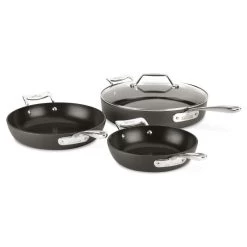 All-Clad Essentials Nonstick Hard Anodized Skillet Set | 3-Piece