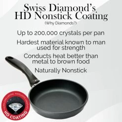 Swiss Diamond | HD Fry Pan - 8" -Cookware & Knives Shop 6420 diamonds 67459.1649266035