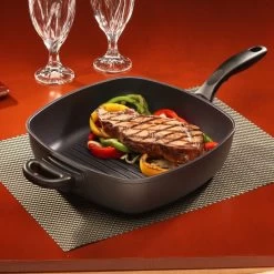 Swiss Diamond | HD Deep Square Grill Pan - 11" X 11" -Cookware & Knives Shop 66281 food106 2017 10 27 20 11 39 utc