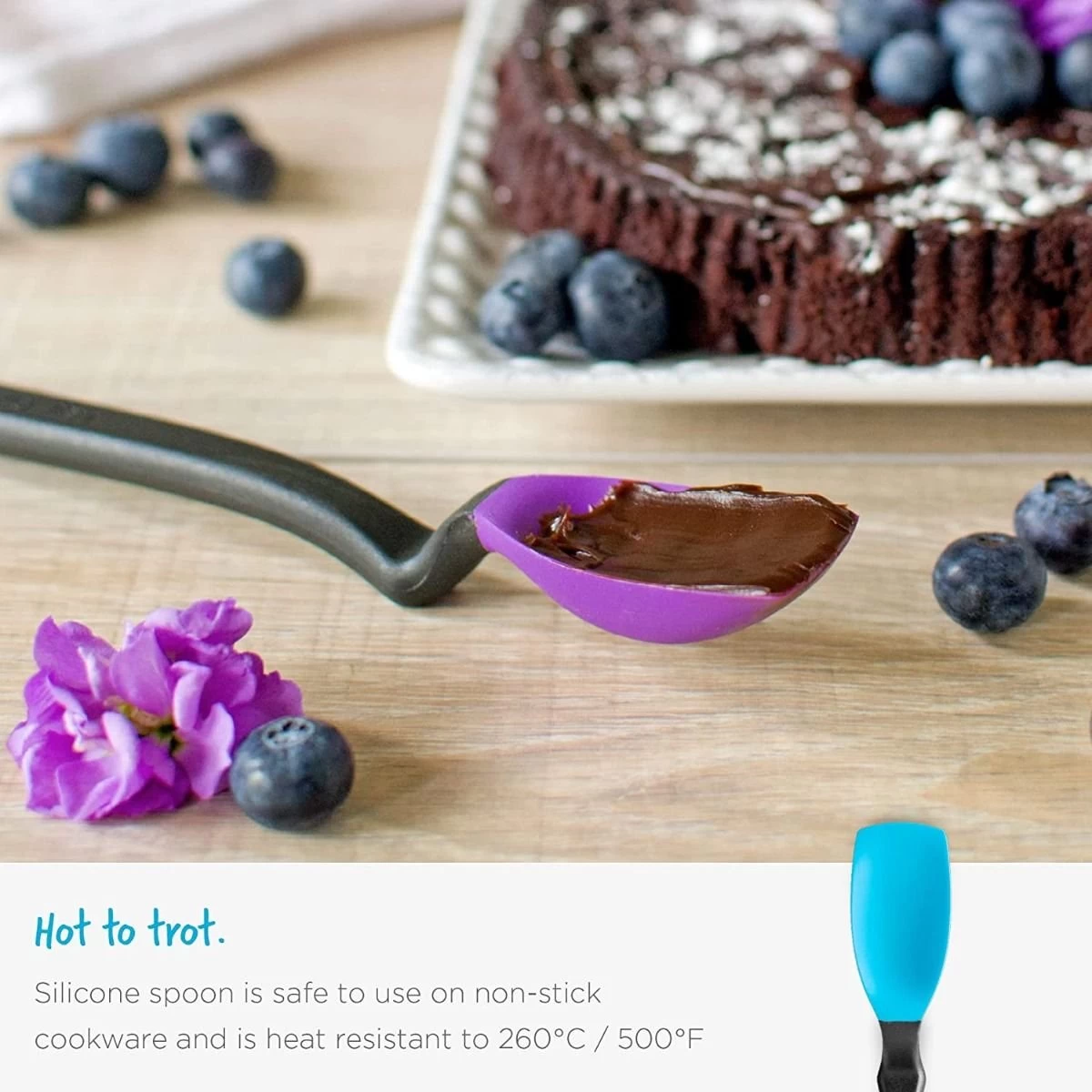 Dreamfarm 8.1" Mini Supoon Silicone Scraping Spoon | Classic Blue 8 Dreamfarm 8.1" Mini Supoon Silicone Scraping Spoon | Classic Blue - Image 6