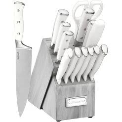 Cuisinart 15-piece Triple Rivet Cutlery Block Set | Grey Block