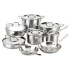 All-Clad D5 Brushed Stainless Steel 14-Piece Cookware Set -Cookware & Knives Shop 71hikuan pl. ac sl1500