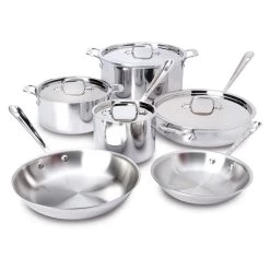All-Clad D3 Stainless Steel Cookware Set & Casserole Pan | 10-Piece