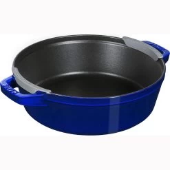 Staub Stackable Cocotte, Braiser, And Grill Pan With Lid | Dark Blue -Cookware & Knives Shop 71jlto5qpml. ac sl1500