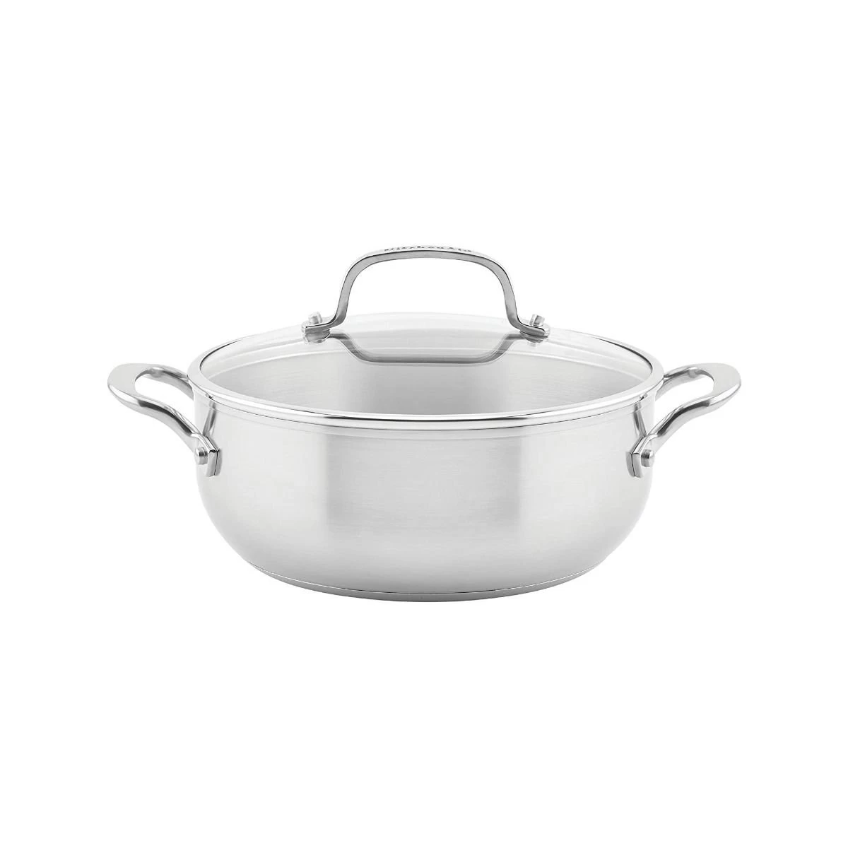 KitchenAid 4 Qt. Stainless Steel 3-Ply Casserole Dish/Pan With Lid 3 KitchenAid 4 Qt. Stainless Steel 3-Ply Casserole Dish/Pan With Lid