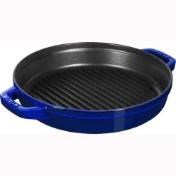 Staub Stackable Cocotte, Braiser, And Grill Pan With Lid | Dark Blue -Cookware & Knives Shop 71naxvpww l. ac sl1500