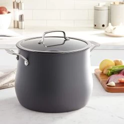 Cuisinart Contour Hard Anodized Stockpot With Cover | 12 Qt. -Cookware & Knives Shop 71xf66lsmul. ac sl1500