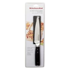 KitchenAid Gourmet Forged 5.5" Utility Knife With Sheath | Serrated -Cookware & Knives Shop 71zqofr nzl. ac sl1500