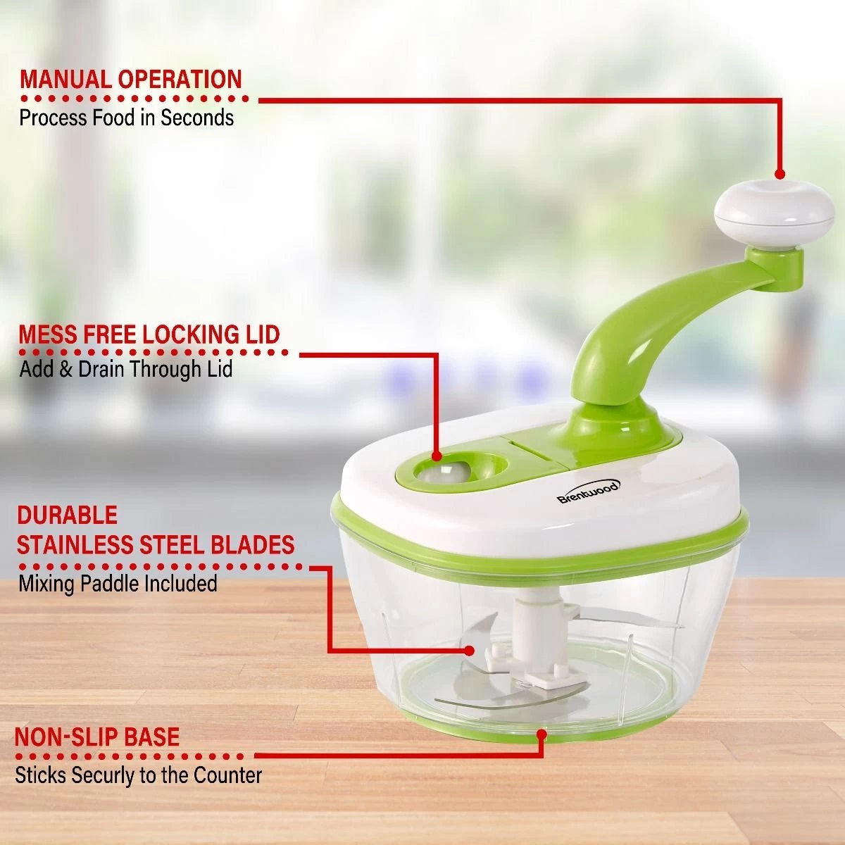 Brentwood Appliances Food Processor | Green 4 Brentwood Appliances Food Processor | Green - Image 2