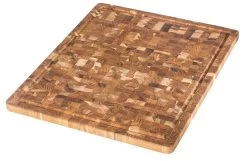 TeakHaus End Grain Cutting/Serving Board + Juice Canal (Rectangle) | 18" X 14" X 1"