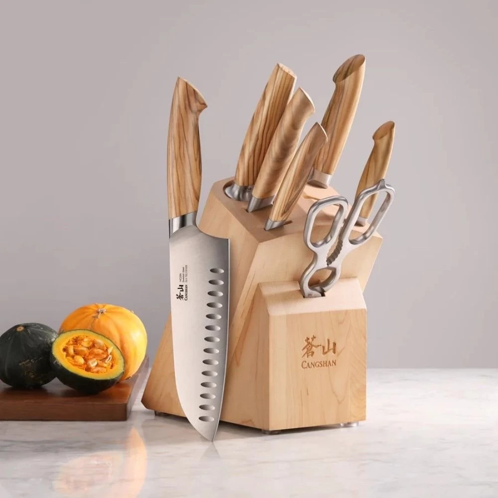 Cangshan Cutlery Oliv Series 8-Piece Knife Block Set 4 Cangshan Cutlery Oliv Series 8-Piece Knife Block Set - Image 2