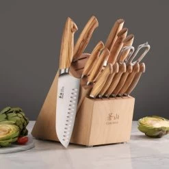 Cangshan Cutlery Oliv Series 15-Piece Knife Block Set 11 Cangshan Cutlery Oliv Series 15-Piece Knife Block Set -Cookware & Knives Shop 8 6d2b5425 7429 4e91 97ce e21dac