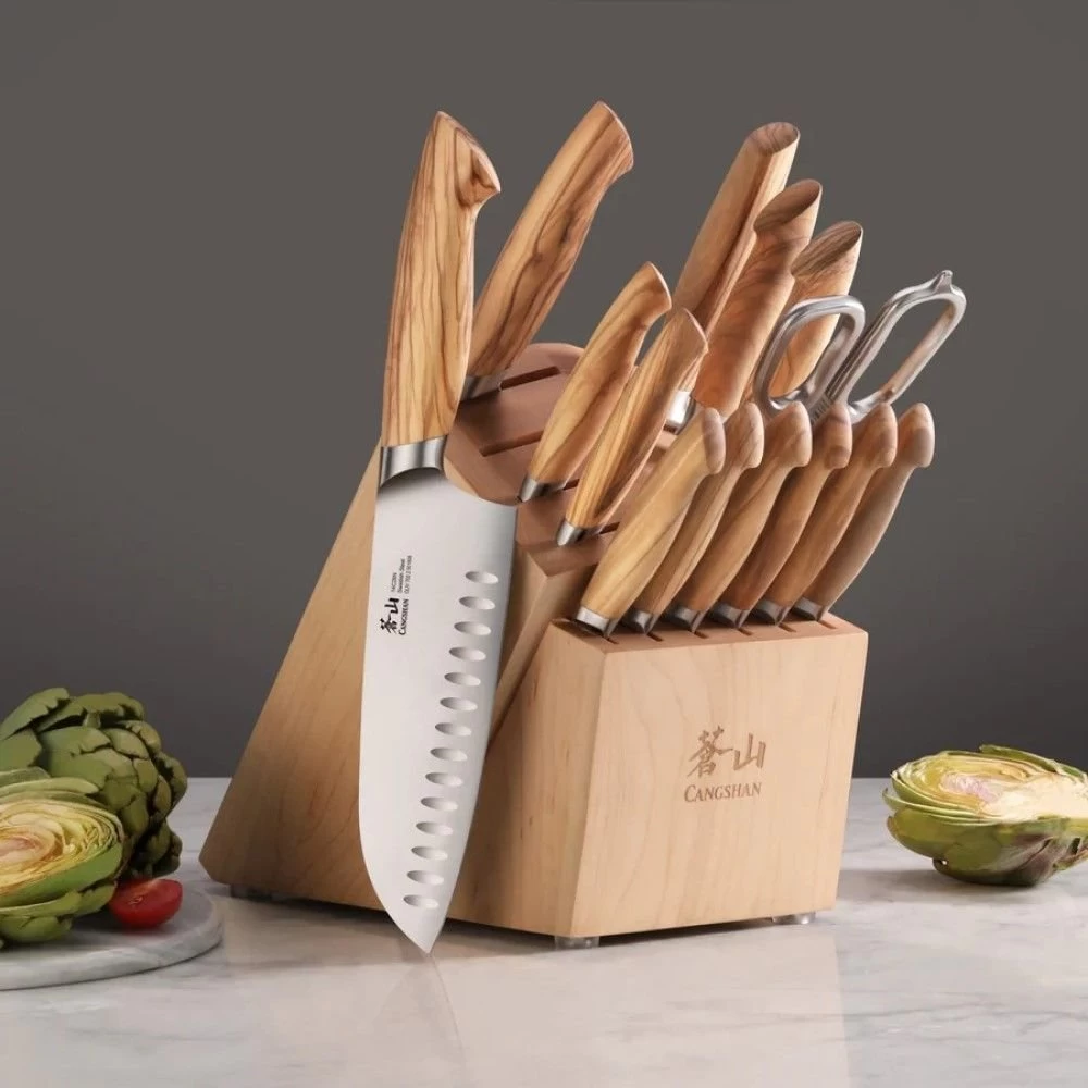 Cangshan Cutlery Oliv Series 15-Piece Knife Block Set 7 Cangshan Cutlery Oliv Series 15-Piece Knife Block Set - Image 5