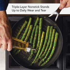 KitchenAid 10.25" Stainless Steel 3-Ply Round Grill Pan | Nonstick -Cookware & Knives Shop 91dtsty hol. ac sl1500