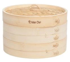 Helen's Asian Kitchen Two Tier Bamboo Steamer - 10 Inch