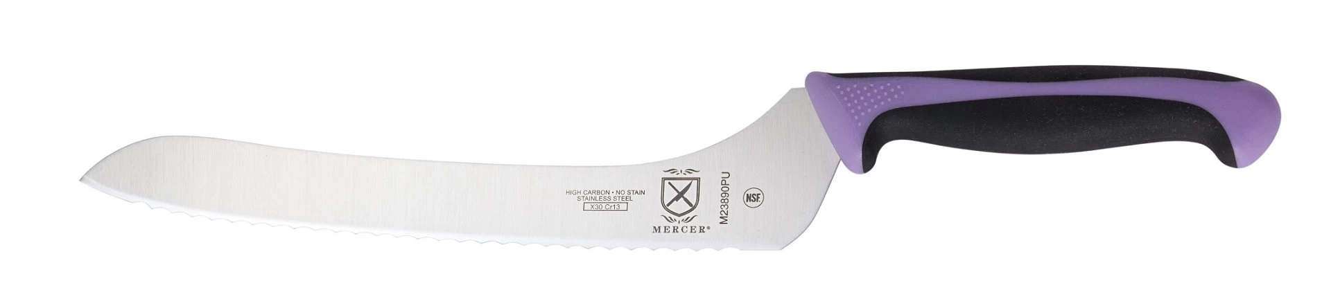 Mercer Millennia 9" Offset Bread Knife (Purple) 3 Mercer Millennia 9" Offset Bread Knife (Purple)
